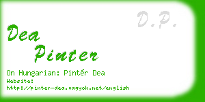 dea pinter business card